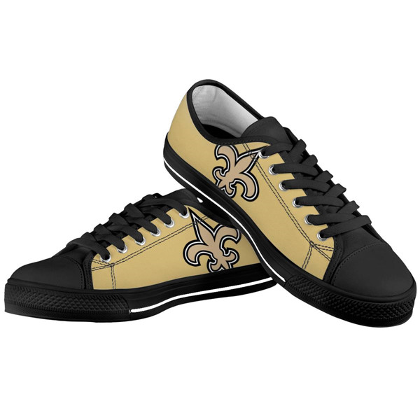 Women's New Orleans Saints Low Top Canvas Sneakers 004